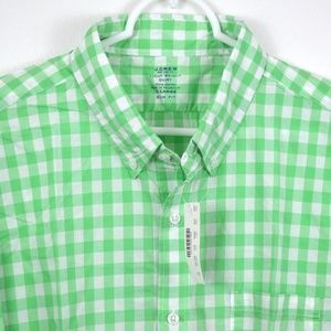 New J.Crew Slim Lightweight Shirt Gingham Plaid